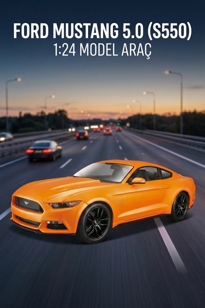 Tıfıl Toys Maisto Lisanslı Metal Ford Mustang GT 2015 1:24 Kapısı ve Kaputu A...