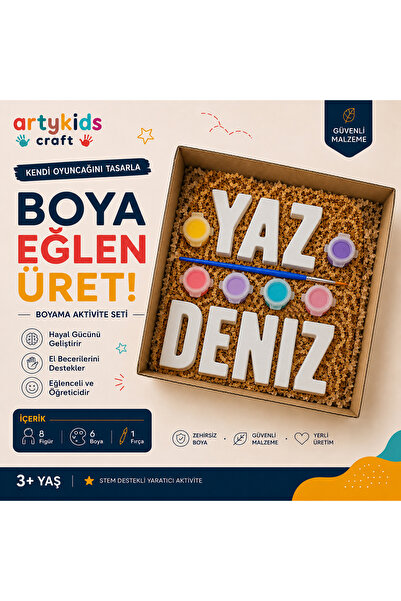 ArtyKids Craft Taş Tozu Boyama Kiti // Kız İsmi // Aile - Çocuk Aktivitesi