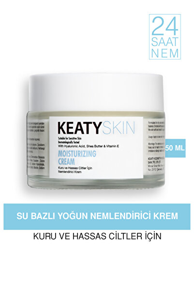 KEATY Su Bazlı Yoğun Nemlendirici Krem | 24 Saat Derin Nem | Kuru & Hassas Ci...