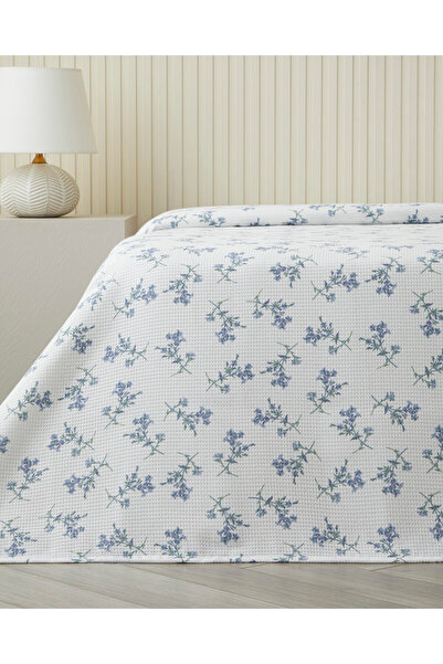 English Home Blue Spring Çift Kişilik Pike 200x220 cm Mavi