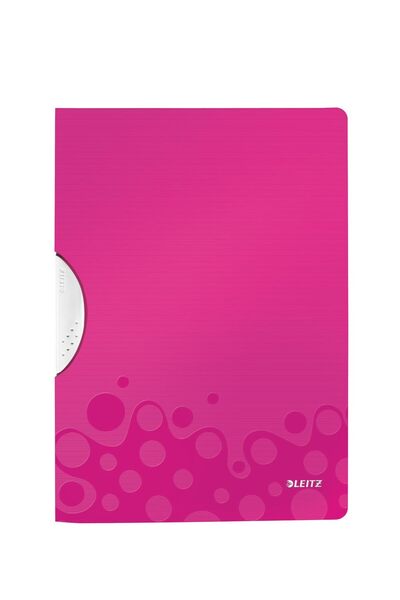 Leitz Dosar din plastic cu clemă metalică roz COLORCLIP WOW