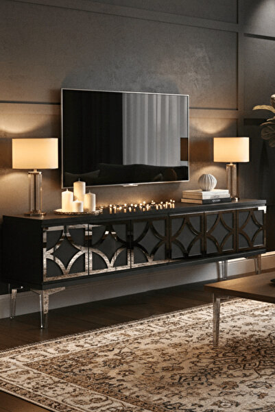 cnyr TSA1237AS - LEMTV120 TV STAND, TV SEHPASI ANTRASİT - SILVER 120CM
