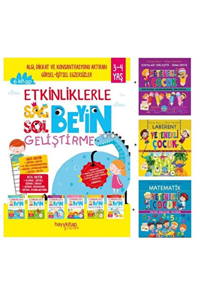 hayykitap Etkinliklerle Sağ Beyin Sol Beyin Geliştirme +Yetenekli Çocuk Set