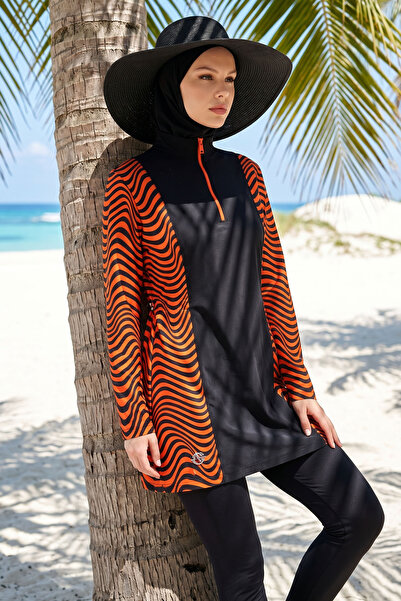 InStyle ملابس سباحة حجاب سوداء مغلقة مكونة من 4 قطع 6065A