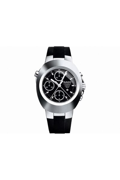 Rado ساعة كرونومتر أصلية للرجال - سوار مطاطي تناظري