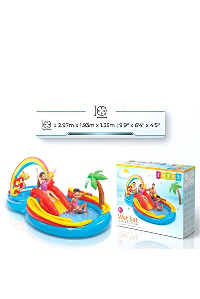 iTajir Intex Inflatable Pool Toy with Water Slide and Rainbow 2.97X1.93M Noha...