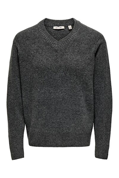 Only & Sons Men's Onsmove Rlx Brushed V-Neck Knit Os22035138-4826214
