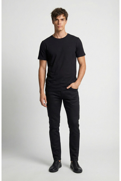Network N-Green Siyah Kaplamalı Denim Pantolon