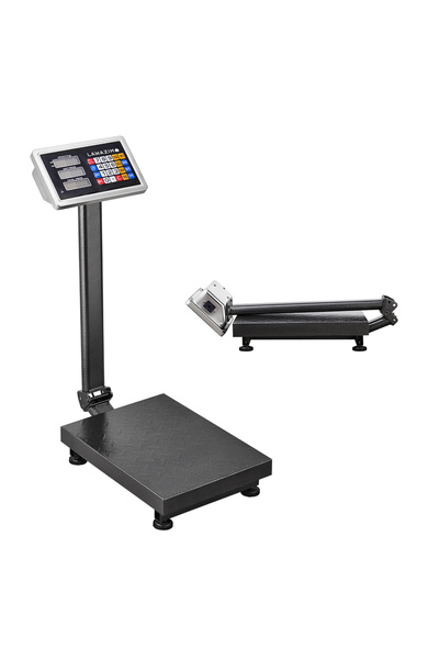 Lawazim Digital Platform Scale 100kg, Foldable Commercial Scale with LCD Disp...