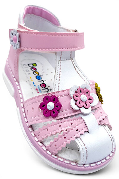 BEEBRON Orthopedic Baby Girl and Child Sandals Bouquet Series Pink White Bkt2409