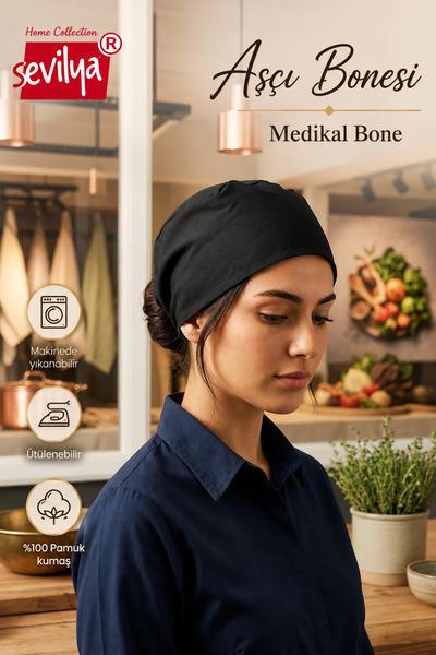 sevilya Aşçı Bonesi Medikal Bone Aşçı Şapkası Cerrahi Bone