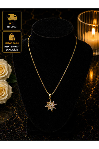 PURE BERRY ZİRKON PUSULA KARARMAZ SOLMAZ %100 ÇELİK KOLYE