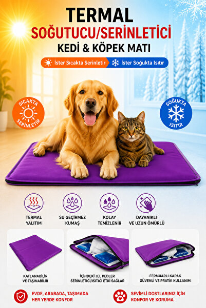 Glipet Termal Soğutucu/Serinletici Kedi Köpek Matı Mor