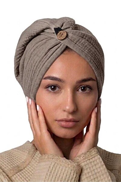 Mia Mina Home Baby 4 Layer Muslin 100% Cotton Mink Color Women's Hair Cap / H...