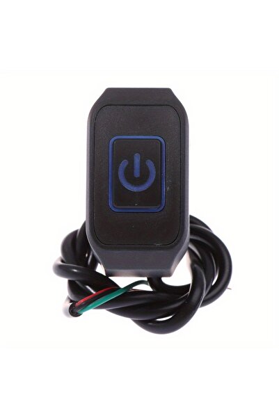 Choice4 Blue Universal Motorcycle Handlebar Switch Button 12V Button Connecto...