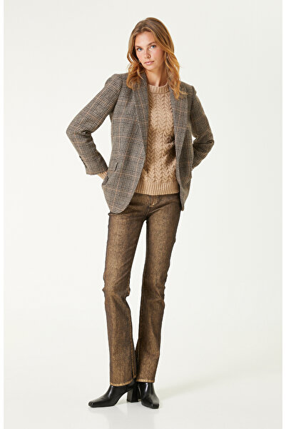 Network Altın Rengi Denim Pantolon