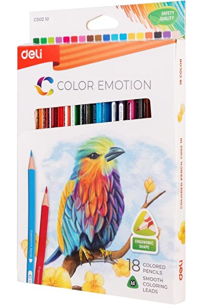 Deli Creioane colorate în 18 culori, Emoție Colorată