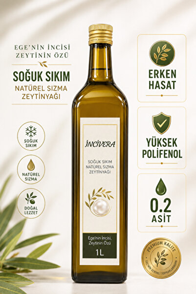 İNCİVERA ZEYTİNYAĞI Erken Hasat 1 Lt Zeytinyagi