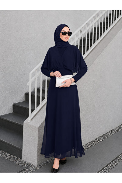 bellura Simli Şifon Abiye