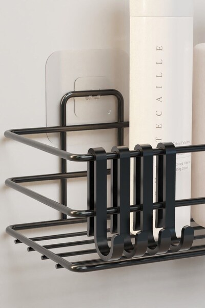 Sas Haus 4 Adet Plastik Askı Metal Banyo Mutfak Rafları Için