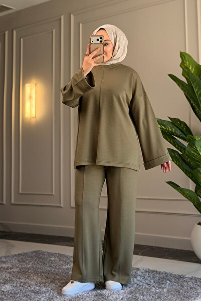 Suede Style 6050 - Set de damă elegant, confortabil, din țesătură moale trico...