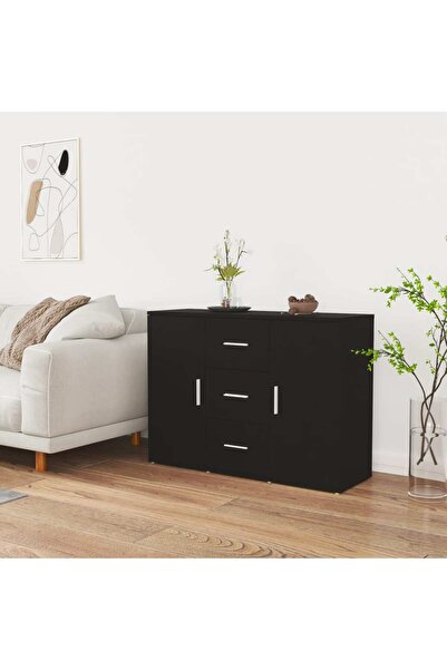 Concept Servantă, negru, 91x29,5x65 cm, lemn prelucrat