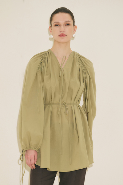 Manuka Tunic with Binding Details Apple Green