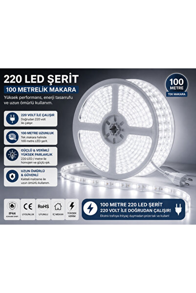 ERKLED LED 220 volt şerit led silikonlu ıp44