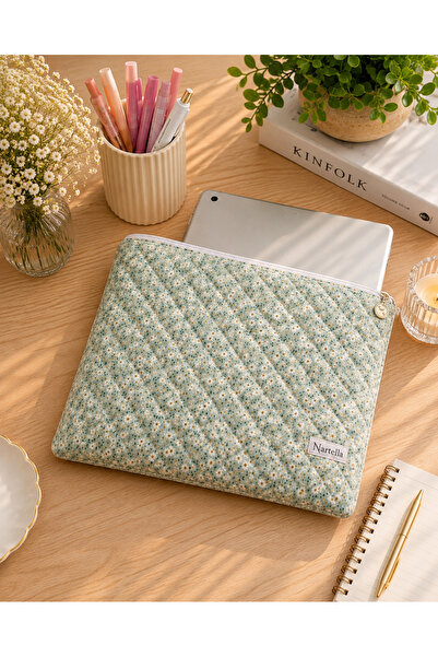 nartella Mini Papatya Tablet Çantası 10-13 İnç iPad Kılıfı Kapitone Organizer...