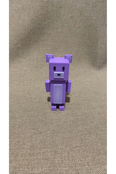 3D Ekspres Super Bear Adventure Mor Ayı Baaren'nin Kardeşi Figürü Oynar Eklemli Süper Ayı 8 Cm