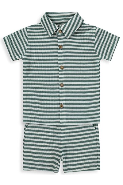 Civil Baby Çizgili 6-18 Ay Takım - Yeşil