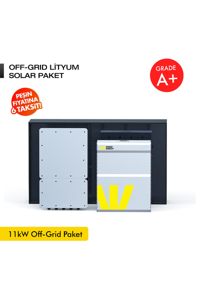 WERER ENERGY 11kW Off-Grid Solar Paket - LiFePO4 Batarya/Inverter/Solar Panel