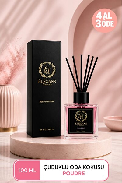 ÉLÉGANS d'Essence Çubuklu Oda Kokusu , PUDRA , 100 ml