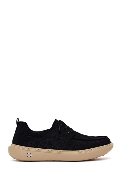 Derimod Zero Men's Black Lace-Up Fabric Sneaker 26Sfd69186F