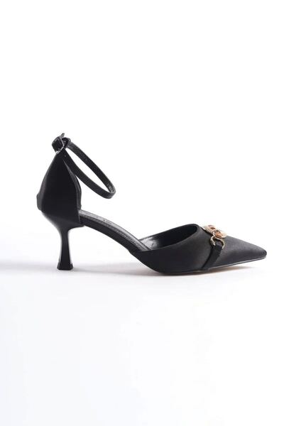 Belinora Women's Black Heeled Shoes Tr08Ms28A