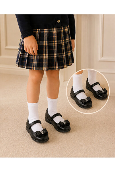 fao shop 7/24 Girl's Black Holiday Princess Ballerina Shoes Size 33 Non-Slip ...