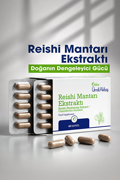 Dr. Ümit Aktaş Reishi Mantarı Ekstraktı - 60 Kapsül