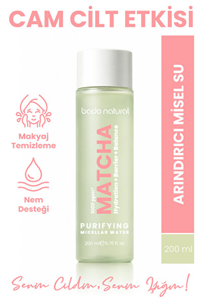 Bade Natural Matcha Cam Cilt (Glass Skin) Arındırıcı ve Canlandırıcı, Makyaj ...