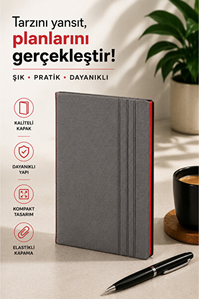 Papacasso Deri Ciltli Kırmızı Cacapo Ajanda