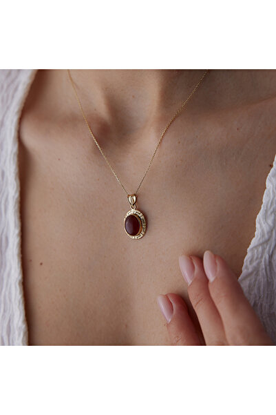 Cherry by Özkonak Akik Taşlı Greek Kolye