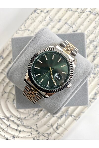 Olla Round Classic Model Men's Steel Wrist Watch with Calendar