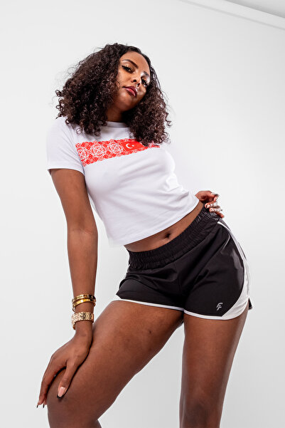 Bak Moda Turkey Vv2 Printed White Crop Top
