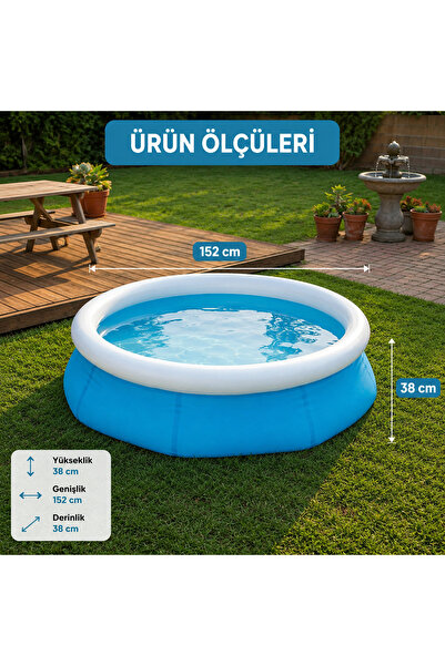 BESTWAY 57241 Çocuk Bebek Şişme Havuz 152x38 Cm