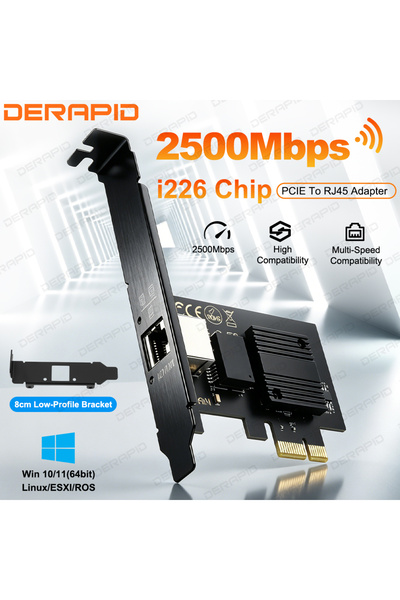 Choice i226 Network Adapter Intel I226-V PCIE To RJ45 Network Adapter 2.5G Gi...