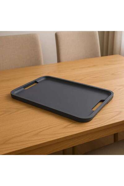 PAN HOME Earthy House Acacia Serving Tray 50.8x35.5x2.5cm -black