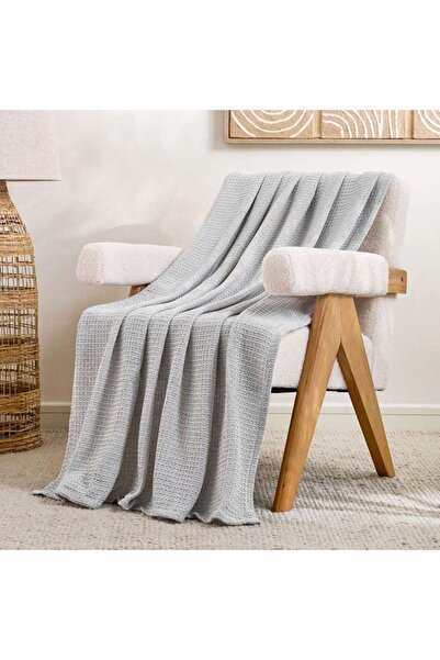 PAN HOME بطانية فيليكس وافل 120×160 سم - رمادي