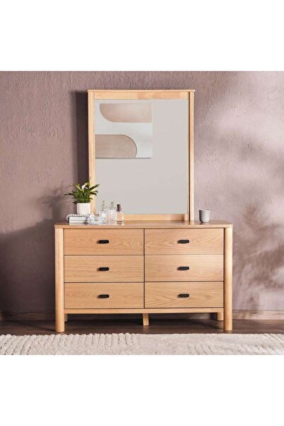 PAN HOME Stafford Dresser With Mirror - Natural