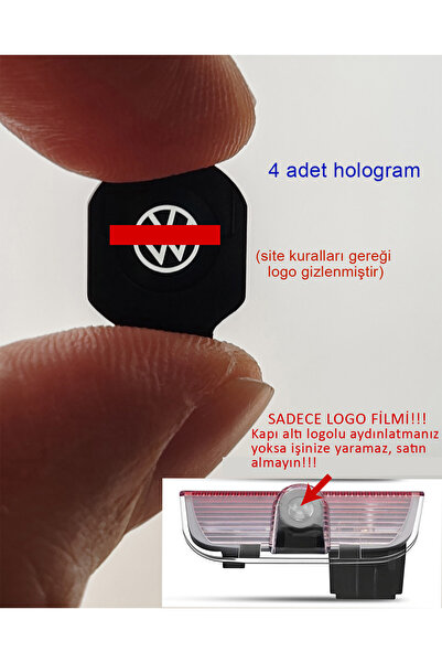 GCP German Car Parts VW Kapı Altı Aydınlatma Logosu 4 ADET- VW Kapı Altı Logo...