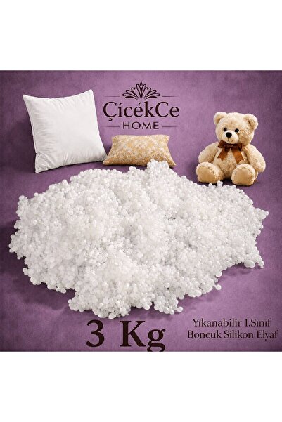 Genel Markalar Yıkanabilir Silikon Boncuk Elyaf Tam Silikon 3 Kg