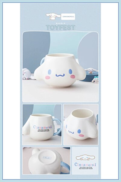 TOYFEST Kawaii Sanrio Cinnamoroll Figürlü 3 Boyutlu Porselen Kupa Mug Bardak ...